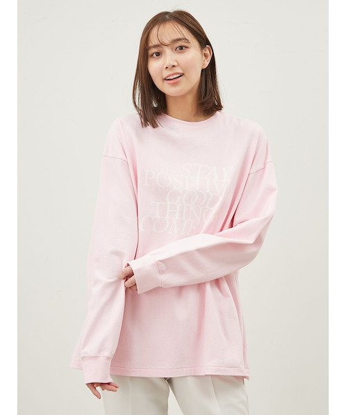 mila owen グラフィックロンT ピンク　新品未使用　フリーサイズ グラフィックロンT｜ミラオーウェンの通販｜&mall（アンドモール