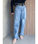 【WEB限定00サイズ】ワイドテーパードカットアウトデニムパンツ