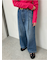 【WEB限定00サイズ】ルーズフィットタックバギーデニムパンツ