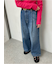 【WEB限定00サイズ】ルーズフィットタックバギーデニムパンツ