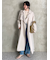 【WEB限定00サイズ】共ベルト付肩章デザイントレンチコート