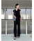 【セットアップ対応】ウエストゴム美脚シルエットニットパンツ