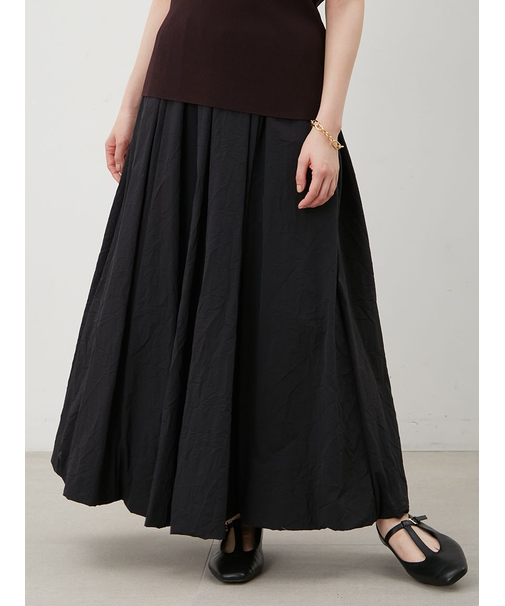 マキシウエストドロストワッシャーバルーンスカート