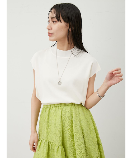 ミラオーウェン ウォッシャブル ハイネックブラウジングニットプルオーバー 0 Mila Owen｜【UV加工】【ウォッシャブル】ハイネック