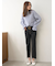 裾段差テーパードデニムパンツ