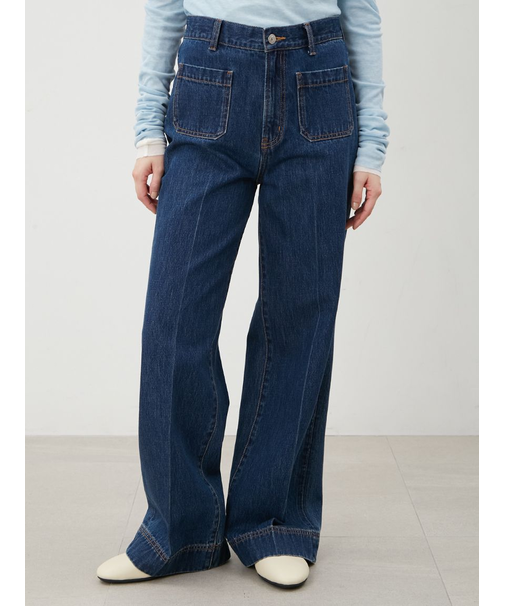 パッチポケットデザインシガレットデニム