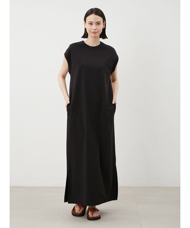 フレンチスリーブサイドスリットカットワンピース