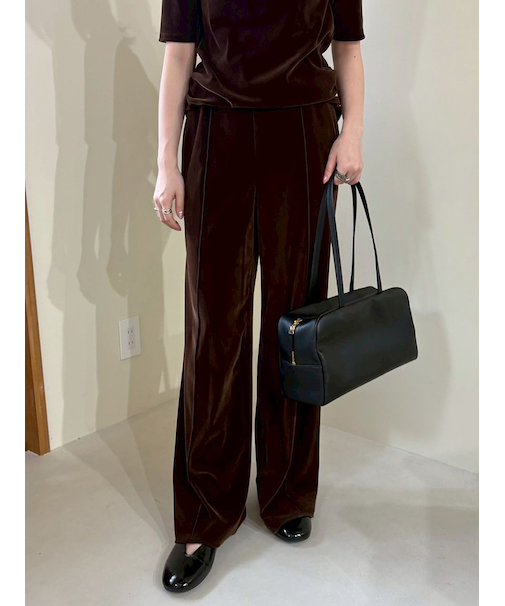 【セットアップ対応】ベロアSET UPウエストゴムイージーパンツ