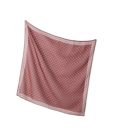 ドット柄ラインスカーフ