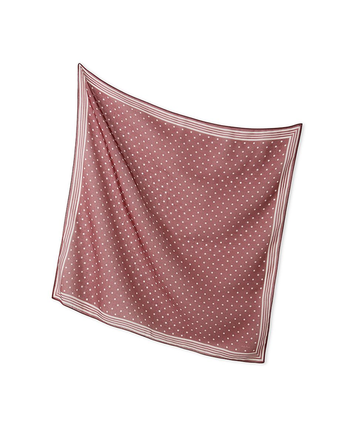 ドット柄ラインスカーフ