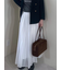 【WEB限定00サイズ】ウエストゴムタックプレスフレアスカート