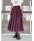 【WEB限定00サイズ】ウエストゴムタックプレスフレアスカート