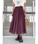 【WEB限定00サイズ】ウエストゴムタックプレスフレアスカート