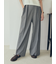 ウエストベルトタックワイドパンツ
