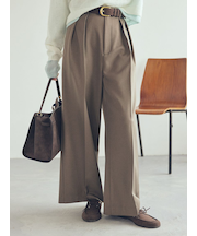 ウエストベルトタックワイドパンツ
