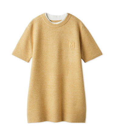 Mサガラウールブレンドミニニットワンピース