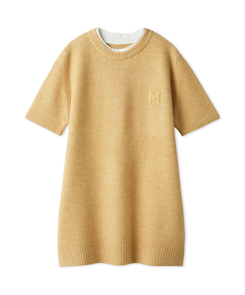 Mサガラウールブレンドミニニットワンピース