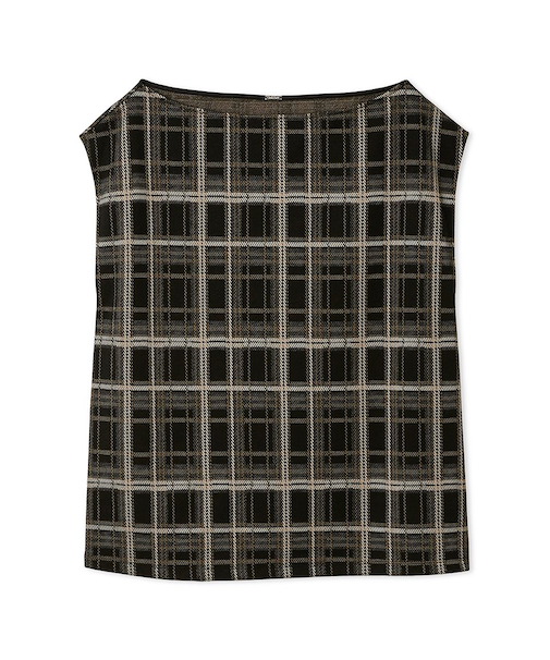 ボートネックシルケットカットプルオーバー