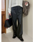 フェイクレザーセンタープレスワイドイージーパンツ
