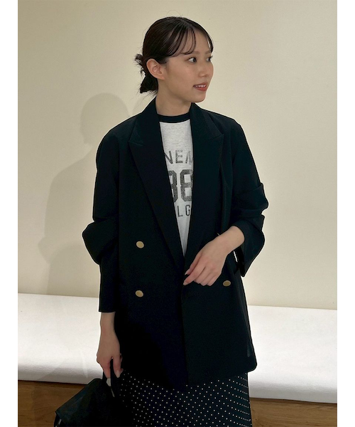 【23AW NEW】Chloe_women/ウールブレンドダブルブレストブレザー 1103720248408393275001