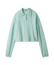 モヘア混シアーポロニットプルオーバー