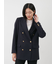 金釦ダブルブレストロングブレザー