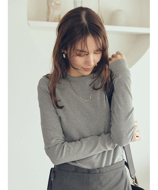 テレコクルーネックプルオーバー