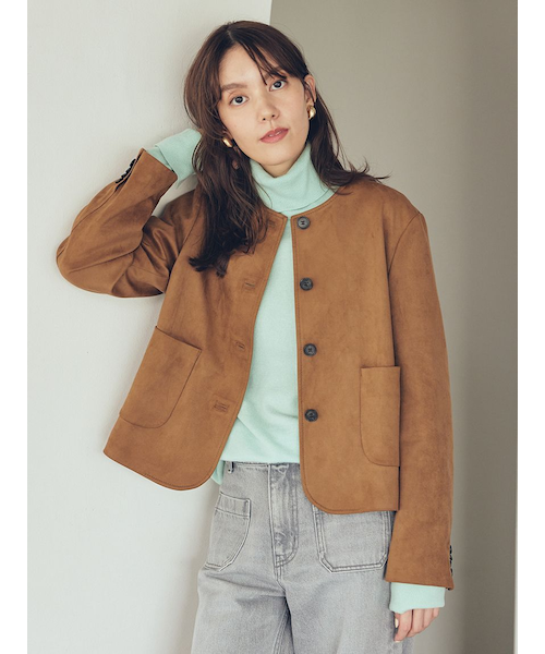 新品　パッチポケットコンパクトスエードジャケット パッチポケットコンパクトスエードジャケット｜ミラオーウェンの通販