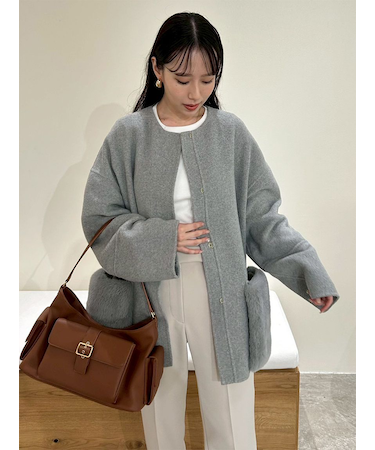 【WEB限定カラー】2wayファーポケットリバーコート