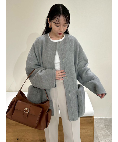 【WEB限定カラー】2wayファーポケットリバーコート