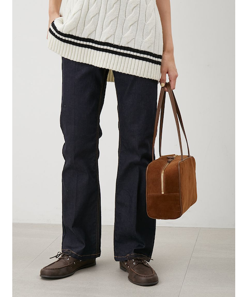 センタープレスシガレットスキニーデニムパンツ