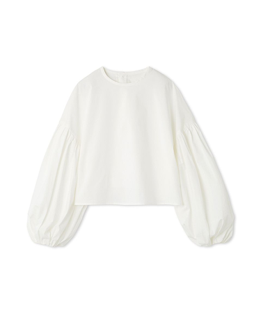 バックシャンボリュームスリーブブラウス