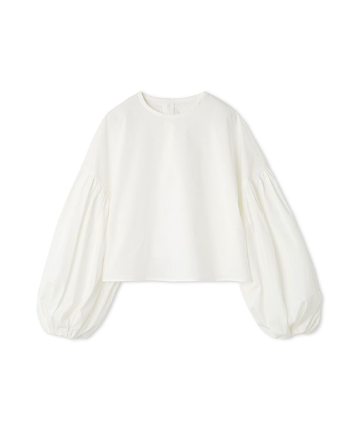 バックシャンボリュームスリーブブラウス
