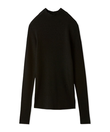 シアーラメハイネックニットプルオーバー