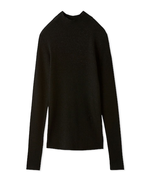 シアーラメハイネックニットプルオーバー