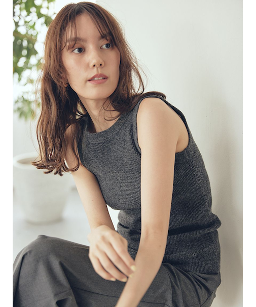 2wayアメスリウォームリブニットタンク