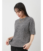 【セットアップ対応】カシミヤタッチケーブルニットプルオーバー
