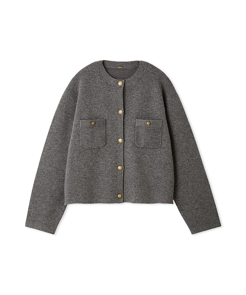 【タグ付き新品】ミラオーウェン　Wフェイス金釦カーデプルオーバー　サイズ1 フェイス金釦カーデ｜ミラオーウェンの通販｜&mall（アンドモール