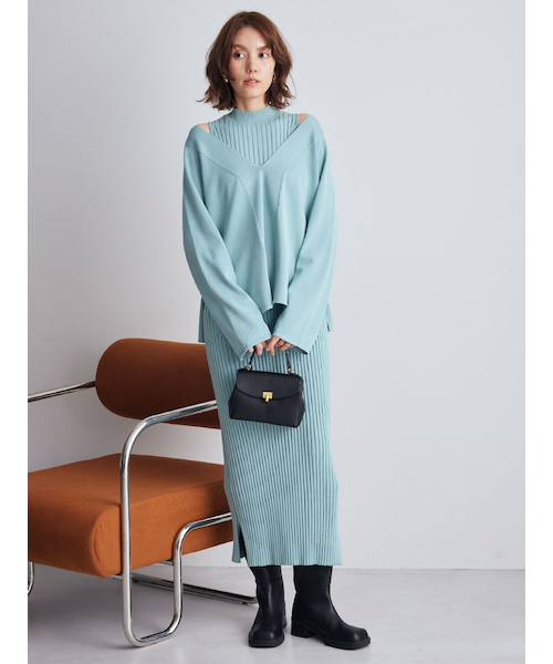 両得レイヤードニットワンピ｜ミラオーウェンの通販｜&mall（アンド