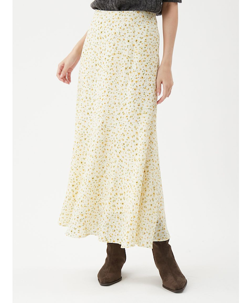 フラワープリントナロースカート