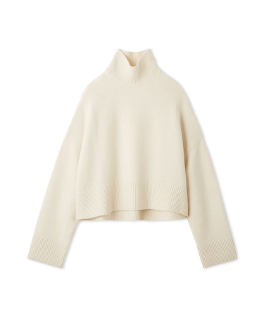 ウールカシミヤタートルネックニット