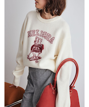 MILAOクルーネックジャガードニット