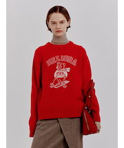 MILAOクルーネックジャガードニット