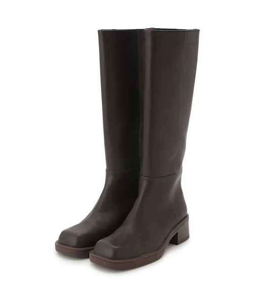 スクエアトゥロングブーツ