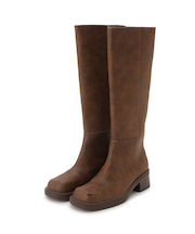 スクエアトゥロングブーツ