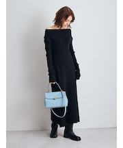 マルチWAYオフショルダーリブニットワンピース