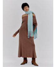 マルチWAYオフショルダーリブニットワンピース