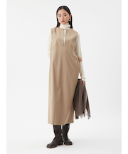 【セットアイテム】リブニットセットレイヤードワンピース