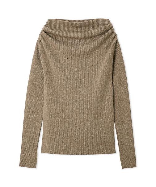 オフショルラメニット