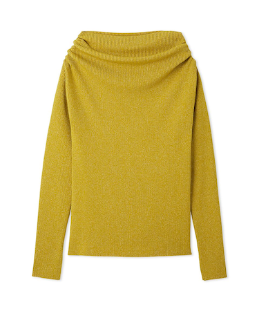 オフショルラメニット